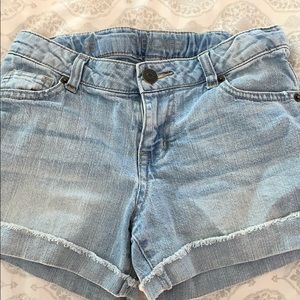 Light blue jean shorts